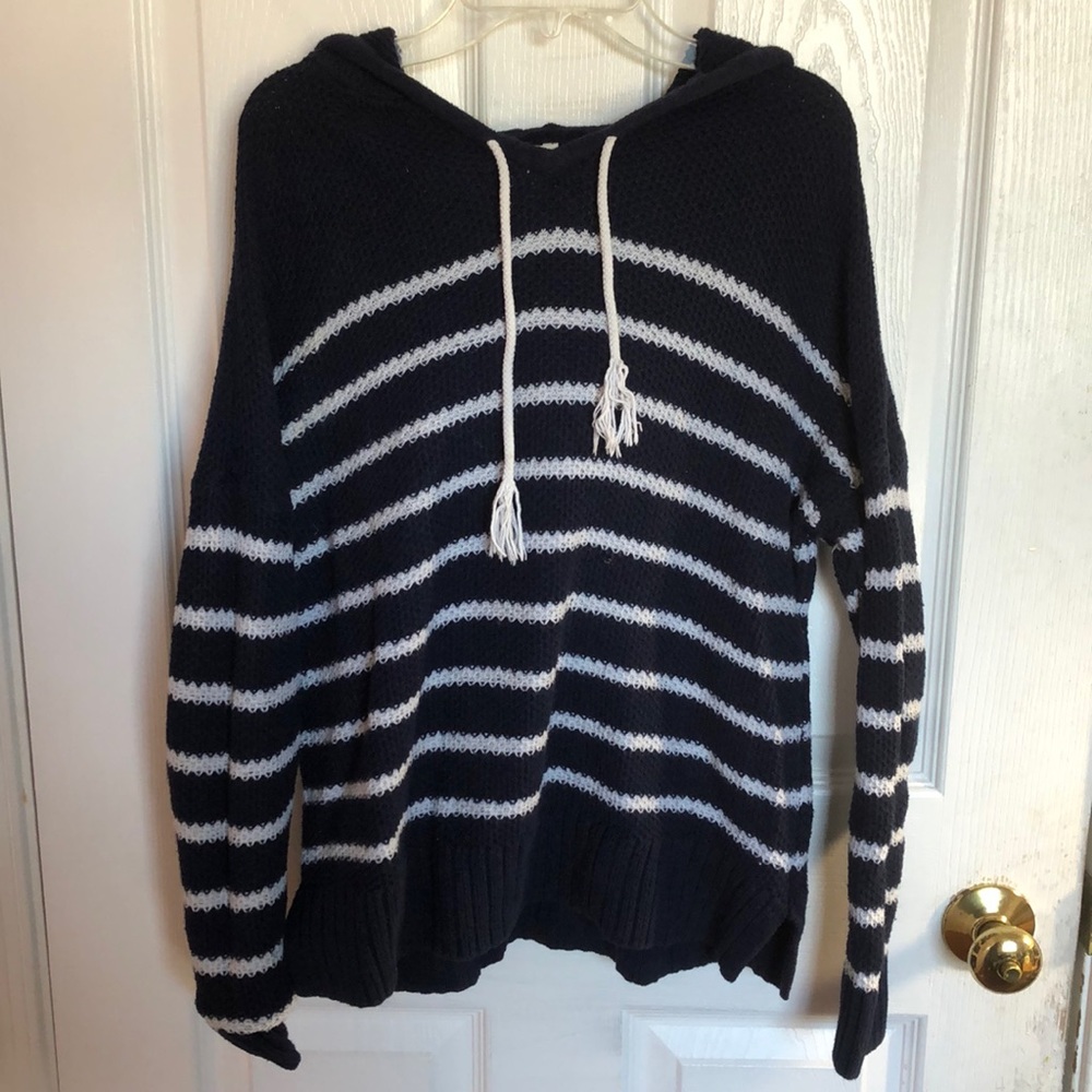 Striped Knitted Hoodie